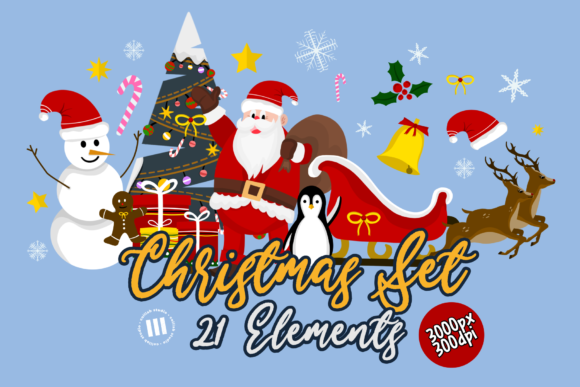 Christmas Element Set Graphics and Illustrations Review