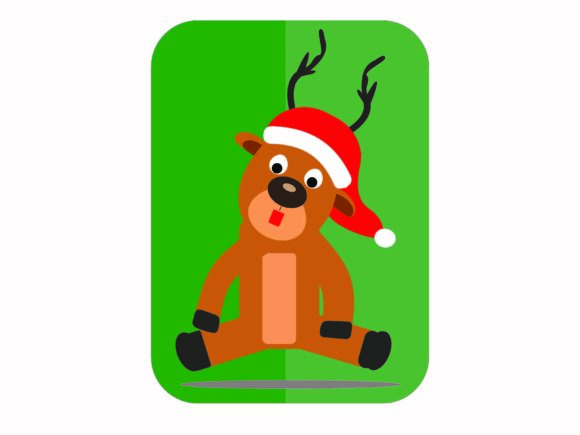 Christmas Icon Deer Background Green Graphics Review