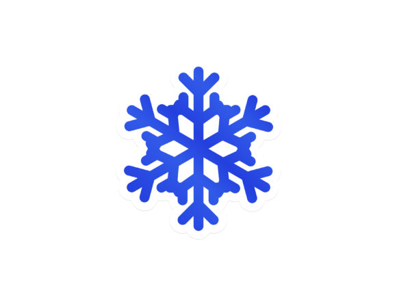 Christmas Illustration Blue Snowflake Graphics for Festive Branding