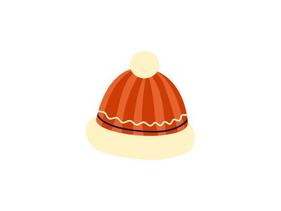 Christmas Illustration Orange Hat: A Versatile Graphic for Festive Branding and Marketing