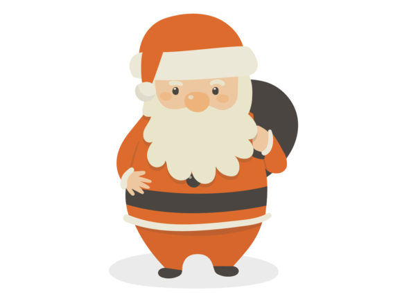 Christmas Illustration Simple Santa Graphics Review