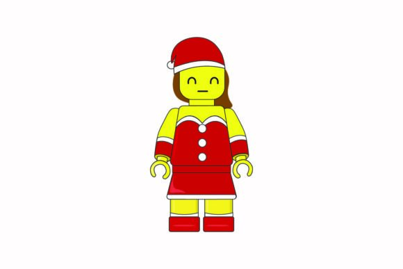 Christmas Lego Avatar Girl Santa Costume Graphics