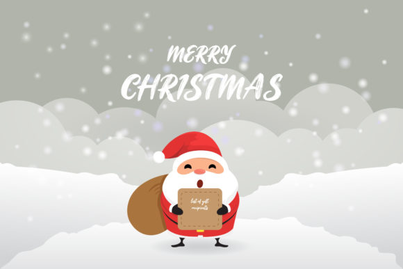 Christmas Santa Background Design: Graphics & Illustrations