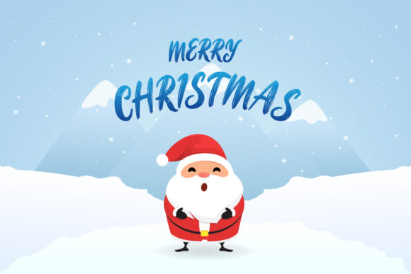 Christmas Santa Background Illustration: Editorial Graphics Review