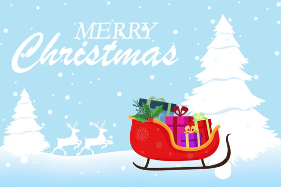 Christmas Santa Carriage Vector: Editorial Graphics Review