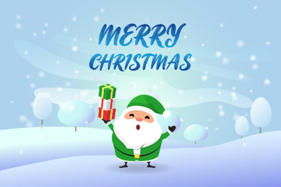 Christmas Santa Illustration Background: Graphics Review