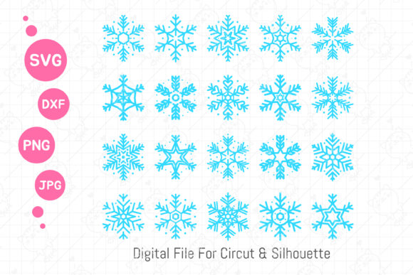 Christmas Snowflake Set: Festive Graphics for Cricut, Silhouette & Printable Crafts