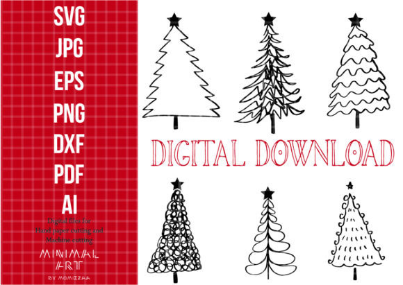 Christmas Tree Clip-art Graphic: Illustrations & Graphics