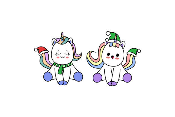 Christmas Unicorn Design Set: Festive Graphics for Bloggers & Publishers