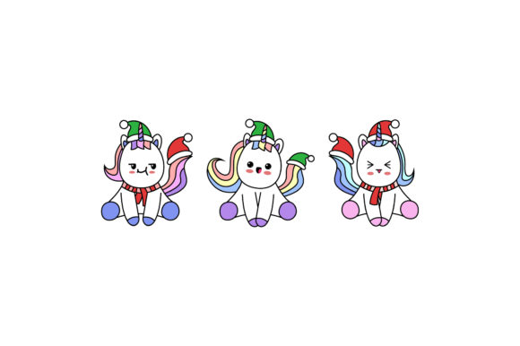 Christmas Unicorns Illustration Set: Graphics Review
