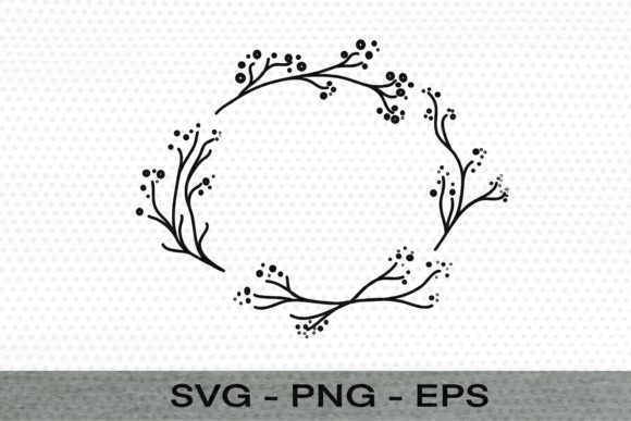 Leaves Wreath Christmas Graphics & Illustrations