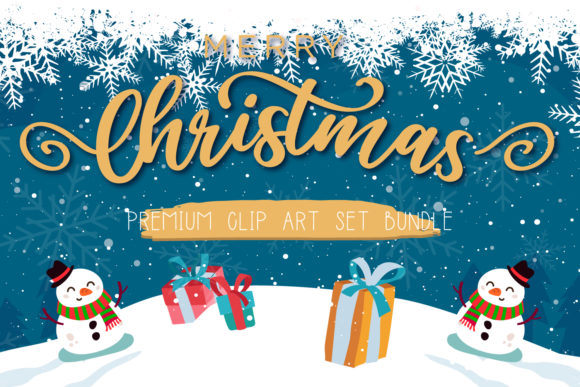 Merry Christmas Illustration Set: Graphics for Editorial Use