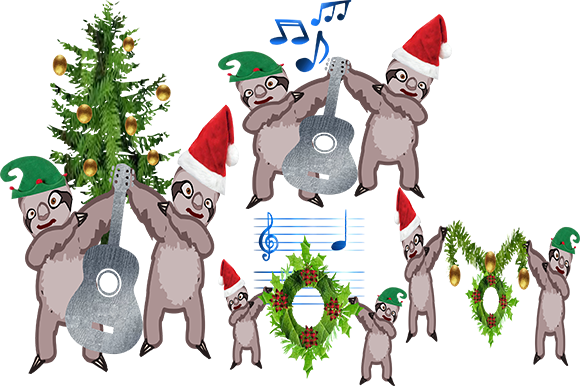 Sloths at Christmas: An Embroidery Design Review
